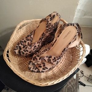 Leopard Print Wedges